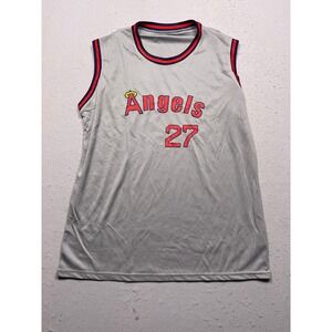 Los Angeles Angels Mike Trout 27 Jersey Mesh Grey XL Mens